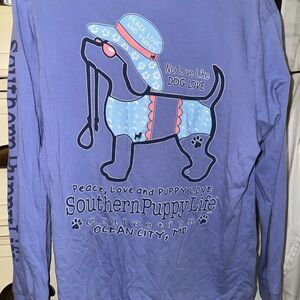 Blue Graphic Long Sleeve Tee